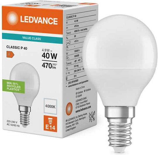 Ledvance LED Лампа 5.5W 79mm За Цокъл E14 Хладно Бяло 470 Лумени