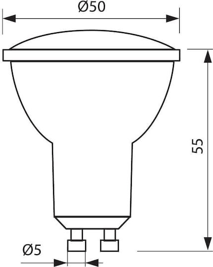 Vivalux LED Bulb 3W For GU10 Socket And MR16 Shape Warm White 250lm
