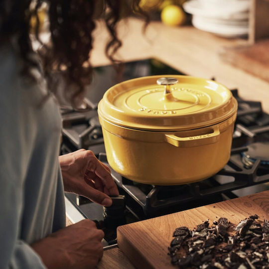 Staub La Cocotte Untiefe Topf aus Gusseisen 5,25lt / 26cm