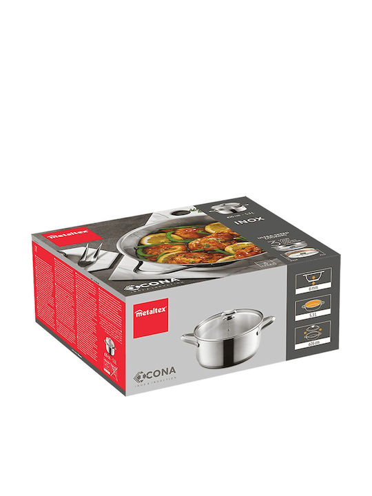 Metaltex Deep Stainless Steel Pot 3lt / 26cm