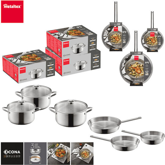 Metaltex Deep Stainless Steel Pot 3lt / 26cm