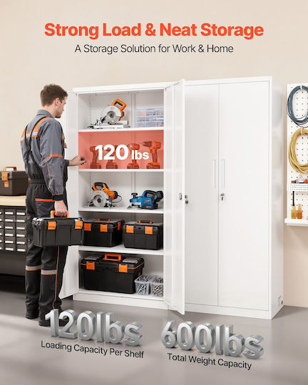 Dulap Dublu-foi Metalic 80x40x175cm