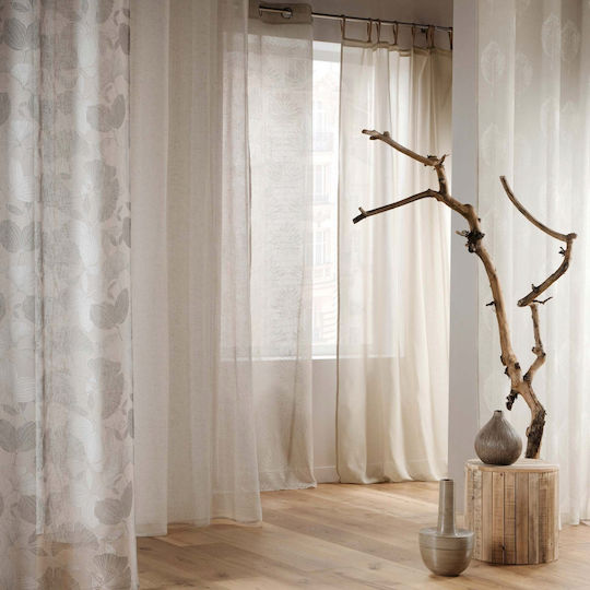 Douceur d'Intérieur Κουρτίνα με Τρουκς Μπεζ 140x240εκ.