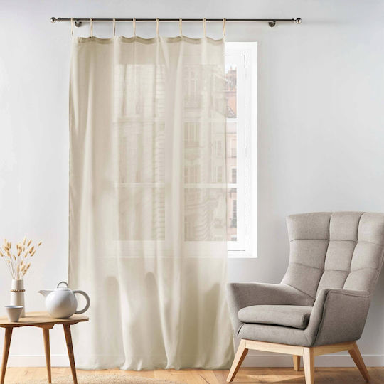 Douceur d'Intérieur Κουρτίνα με Τρουκς Μπεζ 140x240εκ.