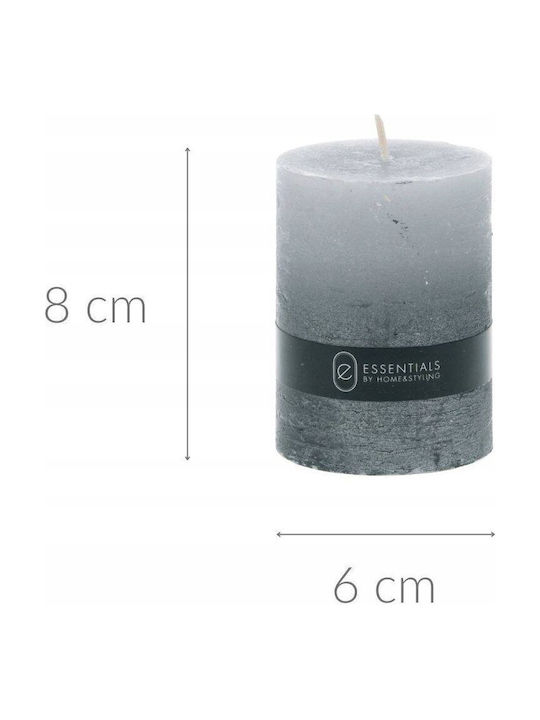 Home&Styling Collection Декоративна Свещ Сив 1бр