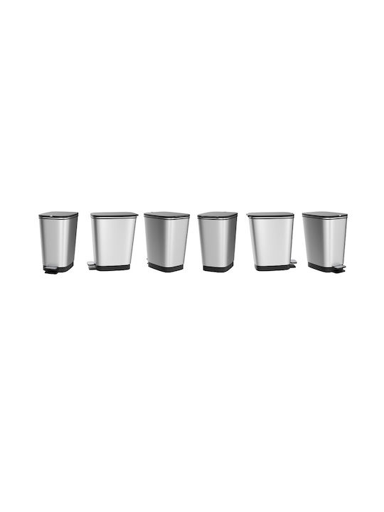 Curver Chic Coș de Gunoi Plastic cu Pedală Gri 10lt 1buc