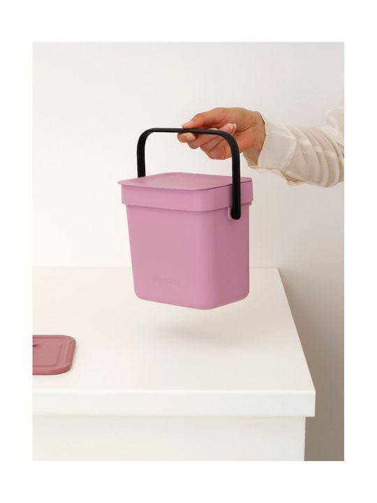 Brabantia Brabantia Sort & Go Waste Bin Plastic Pink 3L
