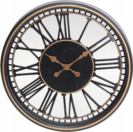 Wall Clock Plastic Black Ø49.5cm