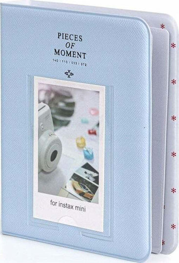 Loveinstant 64 Pcs Photo Album Fujifilm Instax Mini 12 11 40 9 8 7s Evo Liplay Link 2 Se Pastel Blue
