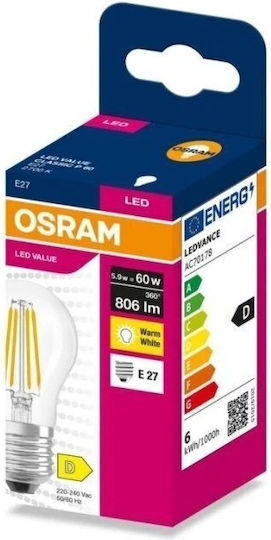 Eko Light Λάμπα LED 5.9W για Ντουί E27 Θερμό Λευκό 806lm