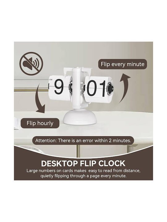 Tabletop Clock with Alarm White RL16264