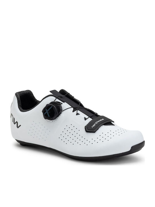 Northwave Storm Pantofi de ciclism de drum pentru bărbați joși albi