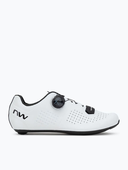 Northwave Storm Pantofi de ciclism de drum pentru bărbați joși albi