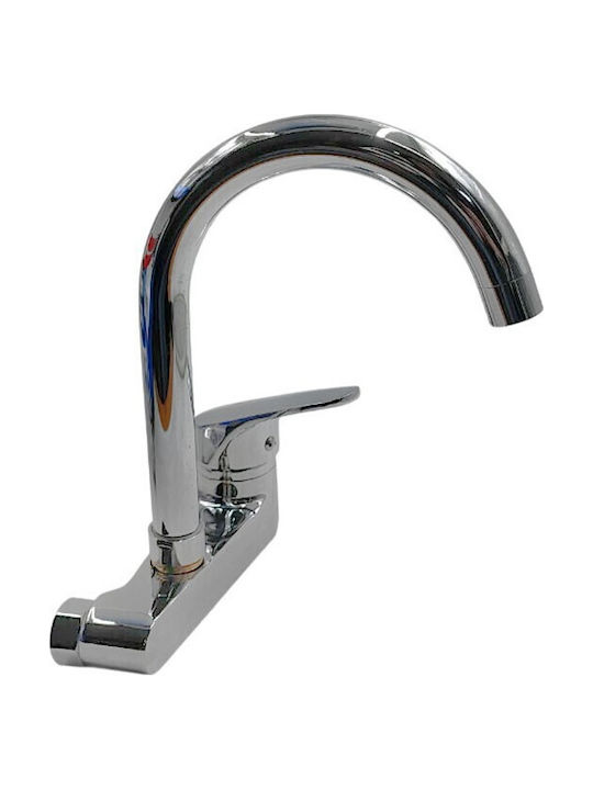 Rolinger Küchenarmatur Wand Silber