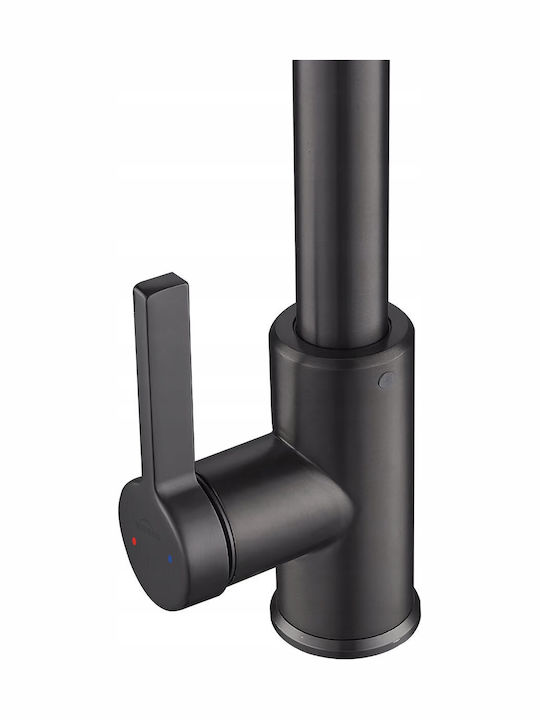Ferro Kitchen Counter Faucet with Pull-Out Spray Black