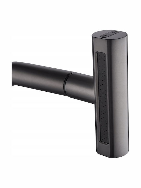 Ferro Kitchen Counter Faucet with Pull-Out Spray Black