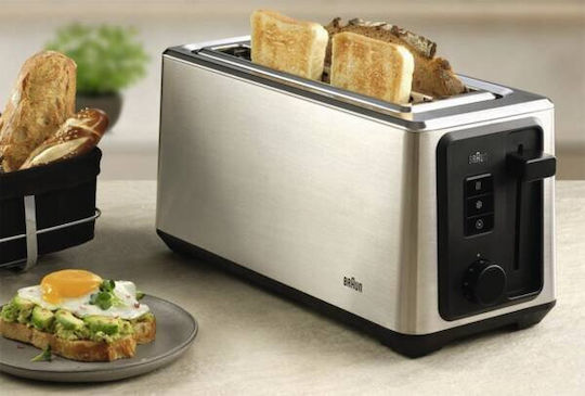 Braun Toaster Тостер 4 Слота 1470W Inox