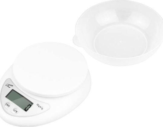 LTC Audio Ψηφιακή Ζυγαριά Κουζίνας με Κάδο έως 5kg Λευκή