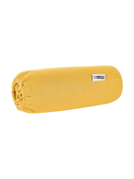 Beliani Cearșaf Single Bumbac Mustar 200x200cm