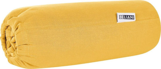 Beliani Bettlaken Einzeln Baumwolle Mustar 200x200cm
