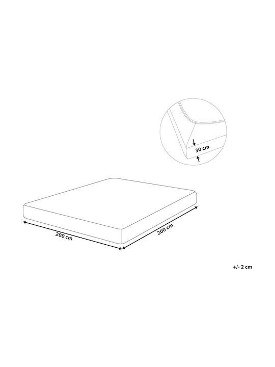 Beliani Cearșaf Single Bumbac Mustar 200x200cm