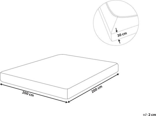 Beliani Bettlaken Einzeln Baumwolle Mustar 200x200cm