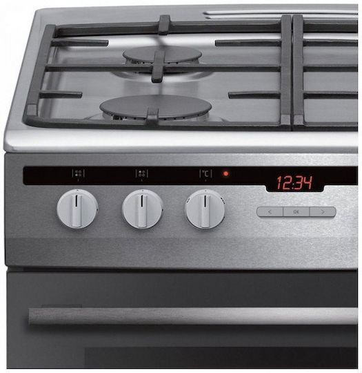 Amica 617GES3.33HZpTaDp Aragaz 65l cu Plită pe Gaz Lățime 60cm Inox