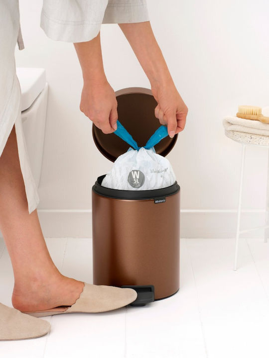 Brabantia Newicon Metallic Bathroom Bin 5L Bronze
