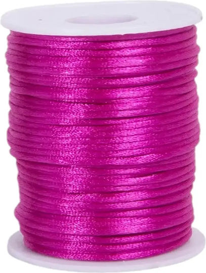 Schnürsenkel Satin Stoff F2mm 50 m Fuchsie