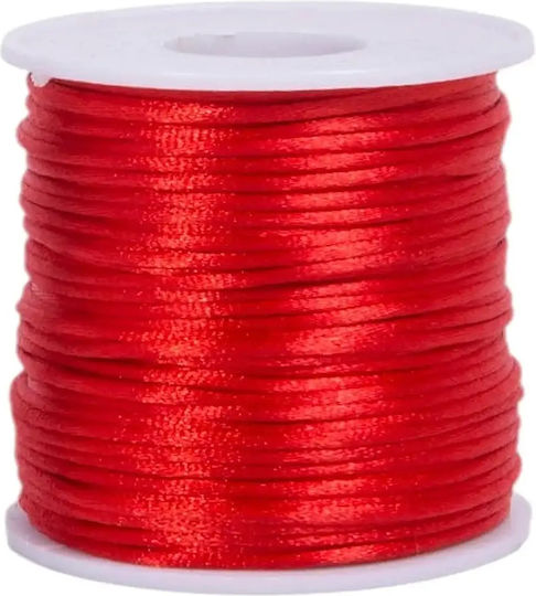 Schnürsenkel Satin Stoff 2mm Durchmesser 50m Burgundisch