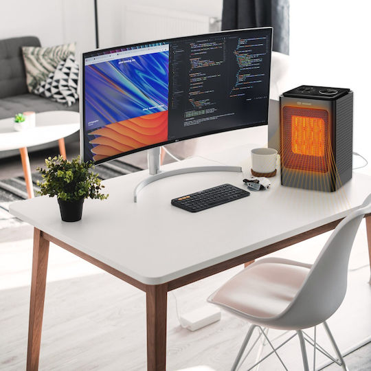 Mozos Startseite Keramik Heizlüfter Boden Schwarz 1500W