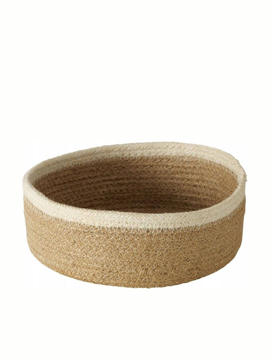 Boltze Set Decorative Baskets Wicker White 3 Pieces