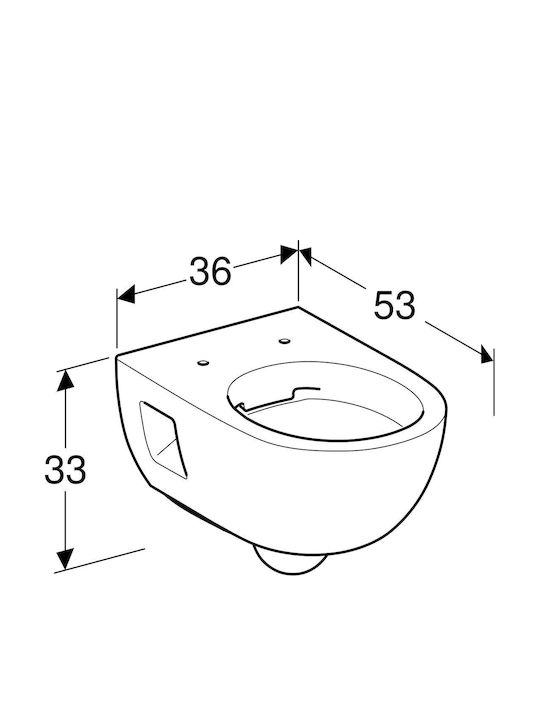 Koło Wandhängende Toilette Weiß