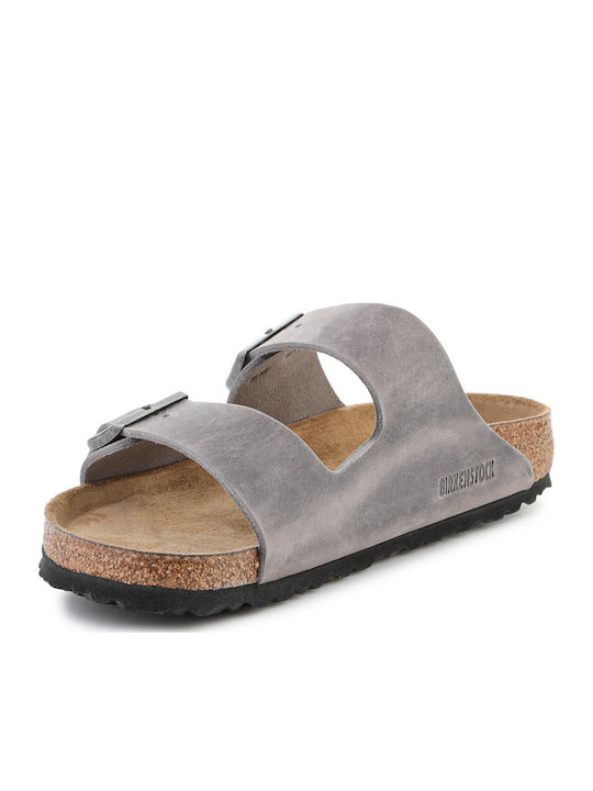 Birkenstock Arizona Soft Footbed Oiled Leather Сандали Желязо