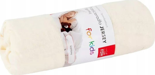 Sensillo Baby Sheet Crib Flannel Fitted White White 80x160cm