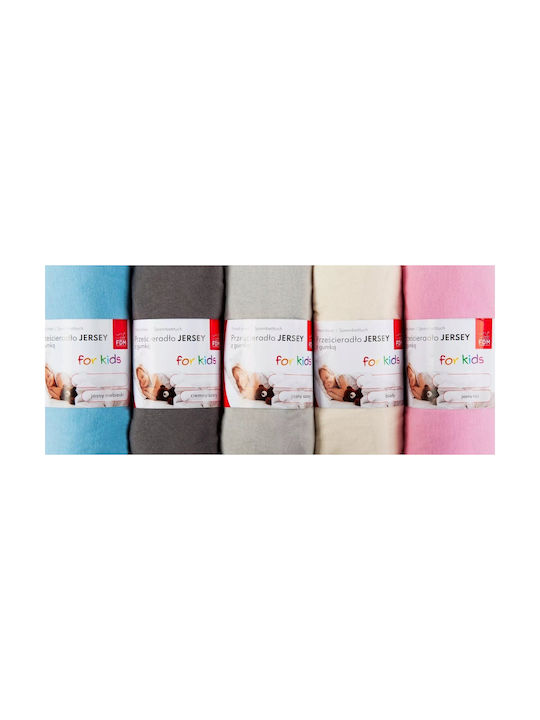 Sensillo Baby Sheet Crib Flannel Fitted White White 80x160cm