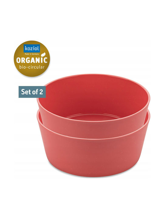 Koziol Serving Bowl Round Red 2pcs