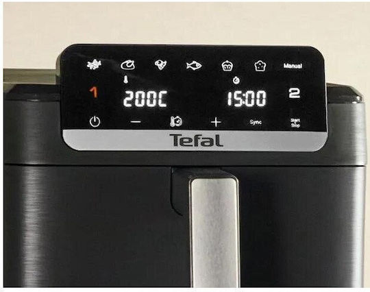 Tefal Easy Fry Friteuză cu Aer cu Două Coșuri Detașabile 10l Negru