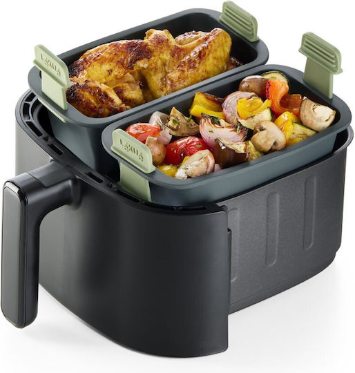 Lku Air Fryer Ορθογώνιο Καλάθι 20 X 11 X 9 Cm Λευκόχρυσο Σιλικόνη