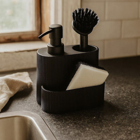 Koopman Bathroom Accessory Set Plastic Black