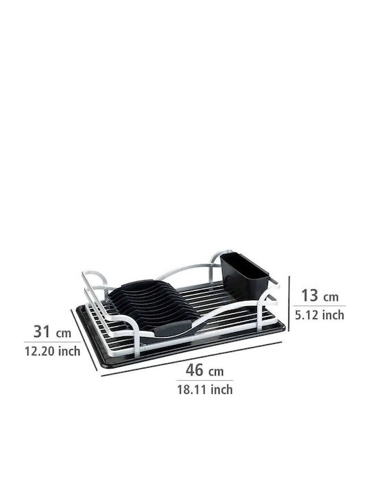 Wenko Scurgător De Chiuvetă Din Aluminiu Negru 46.5x31.5x13cm