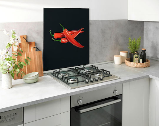 Wandsticker Splash Guard Schwarz/Rot 1 Stück 70x60cm Wenko