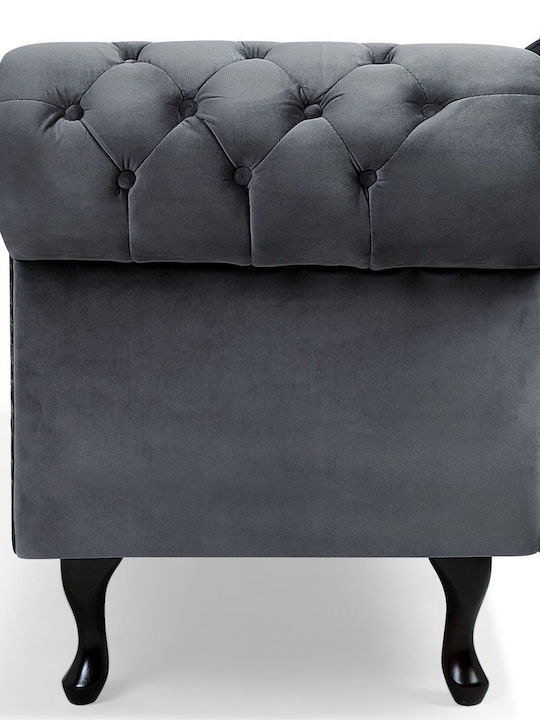 Nimes Modern Chesterfield Liegestuhl Samt Graues M134xP56cm