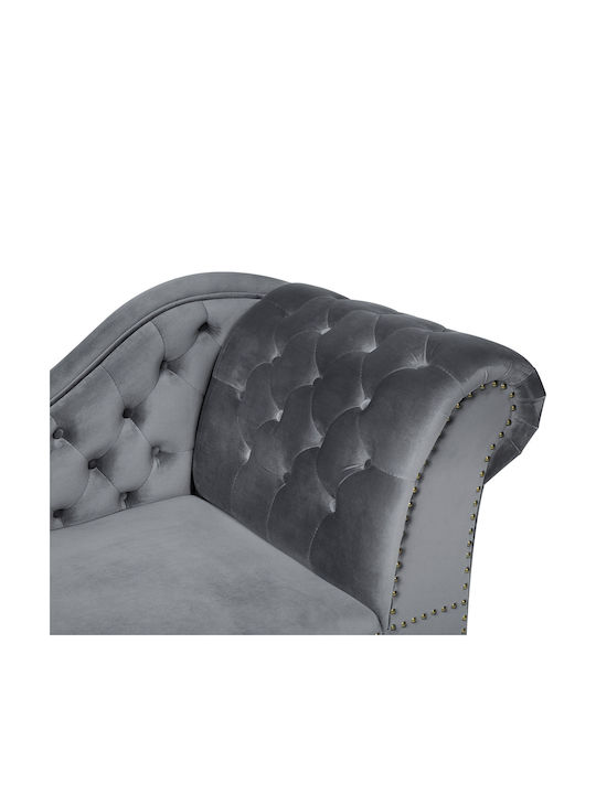Nimes Modern Chesterfield Liegestuhl Samt Graues M134xP56cm
