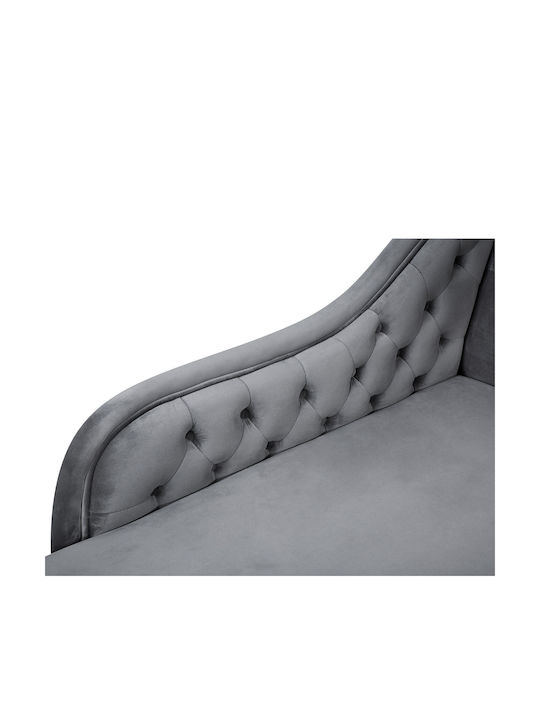 Nimes Modern Chesterfield Liegestuhl Samt Graues M134xP56cm