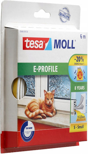 Tesa Door Draft Stopper Adhesive Tape for Door and Window in White Color 6m x 0.9cm