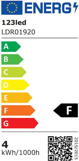 123led Λάμπα LED 4W για Ντουί E14 και Σχήμα R50 Θερμό Λευκό 345lm Dimmable