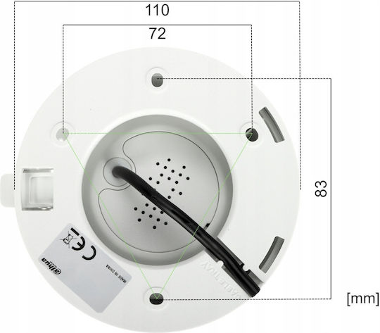 Dahua HAC-HDW1200TQ-IL-T-0280B-DIP CCTV Surveillance Camera Full HD 1080p Waterproof with Two-Way Communication and Lens 2.8mm