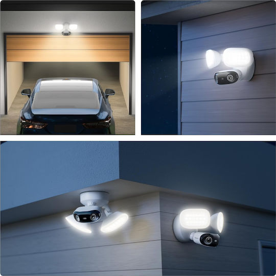 Reolink Floodlight Series IP Surveillance Camera Wi-Fi 4K Waterproof with Two-Way Communication and 2.8mm Lens