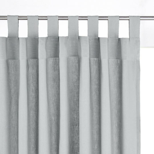 La Redoute Interieurs Κουρτίνα με Τιράντες Γκρι 135x350εκ.